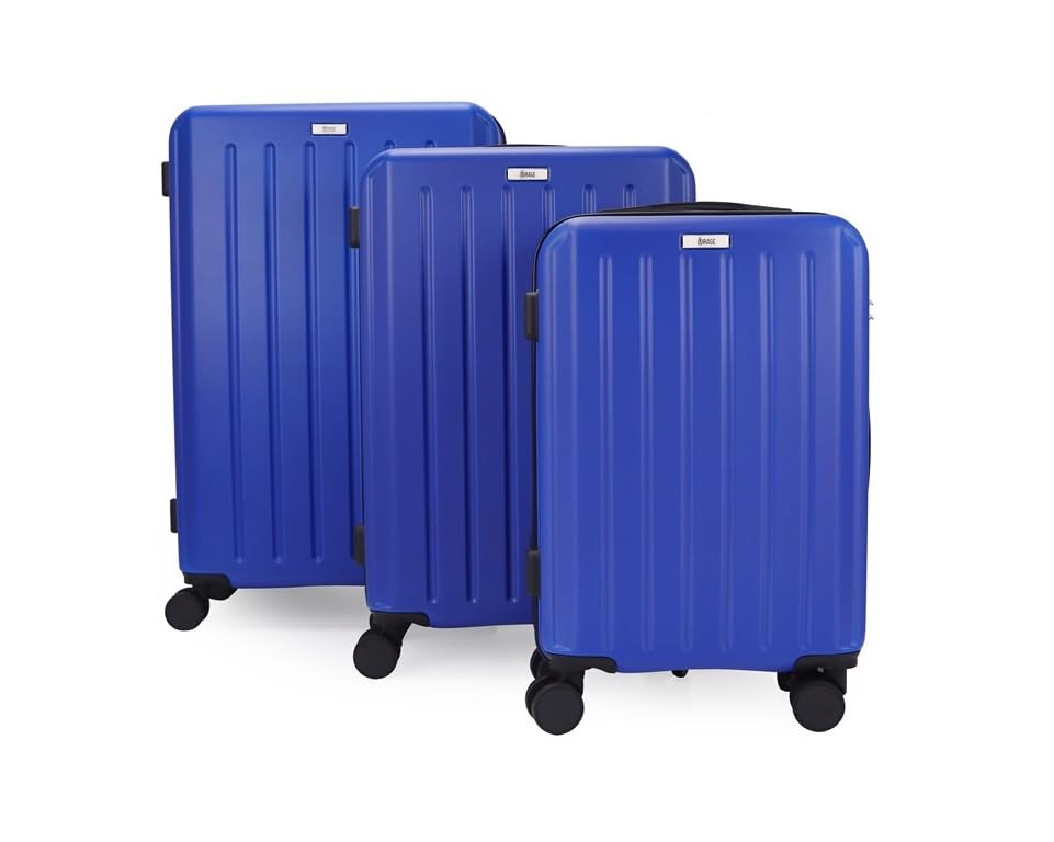 Mirage Noble ABS Hard shell Lightweight 360 Dual Spinning Wheels Combo Lock 28", 24", 20" 3 Piece Luggage Set2