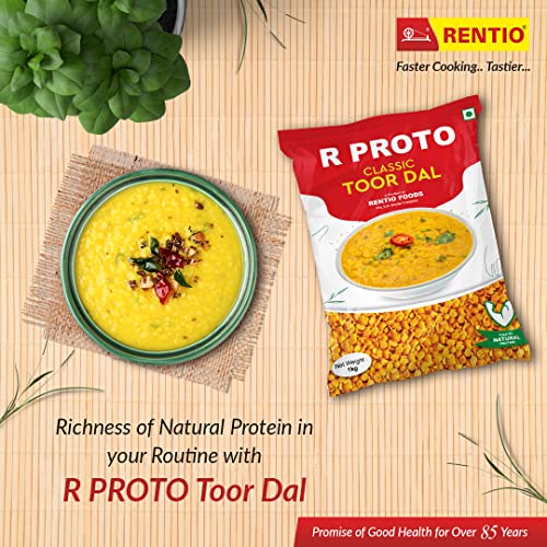 Image of R Proto Classic Arhar Dal 2kg (2 Packs of 1kg) | Unpolished Toor Dal | Tuver Dal /Tur Dal