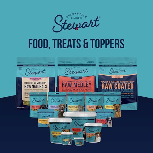 Image of Stewart Freeze Dried Dog Food Topper, PuffTops, Beef, Cheese & Cranberry, 6 Ounce Resealable Pouch, Flavor Enhancing Meal Topper or Dog Treat, Made in USA
