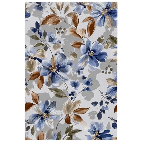 Poster mural sans cadre marron bleu gris pour salon moderne