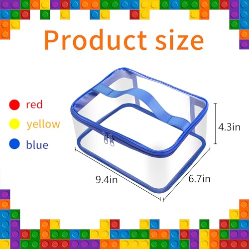 6-Packs-Clear-Toy-Storage-Bags-94-x-67-x-43-Inch-Transparent-PVC-Toy-Organizing-Bags-with-Zipper-Waterproof-Toy-Storage-Organizer-Pouch-for-Building-Blocks-Small-Toys-Red-Blue-Yellow 6 Packs Clear Toy Storage Bags 94 x 67 x 43 Inch Transparent PVC Toy Organizing Bags with Zipper Waterproof Toy Storage Organizer Pouch for Building Blocks Small Toys Red Blue Yellow