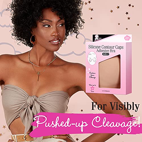 Hollywood Fashion Secrets Silicone Breast Contour Cups, Self-Adhesive, Reusable, Hypoallergenic - Size C #TOP2