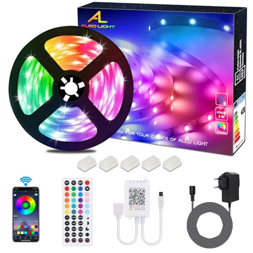 5M LED Strip RGB SMD 5050 Bluetooth Streifen für Haus, Raum, Party, Hochzeit, Dekoration