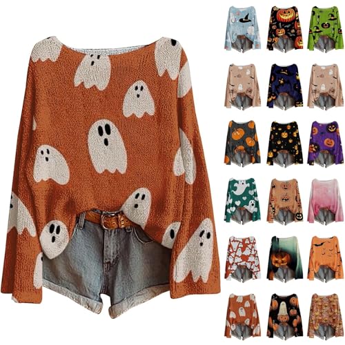 Fall Sweaters for Women 2025 Halloween Sweaters for Women Boho