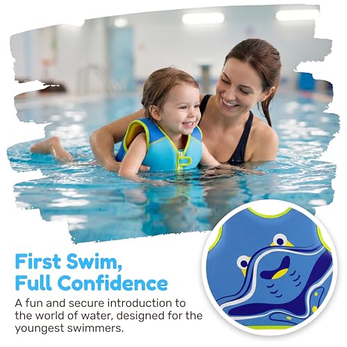 Image of Toddler Swim Vest, Neoprene Trainer with Adjustable Straps and Crotch Strap