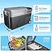 STMHOM 40QT Car Refrigerator with Ice Maker, 12 Volt Car Cooler with Wheels, Portable Refrigerator -4℉-68℉ with AC & DC Charger, Electric Cooler, Car Freezer for Travel, Home, Camping, Outdoor