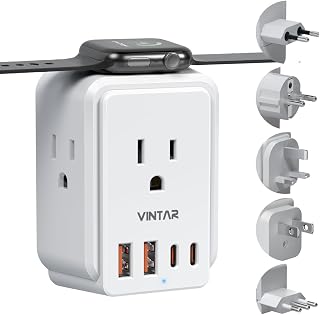 VINTAR European Travel Plug Adapter Kit for Apple Watch, Type A,C,G,E/F,L