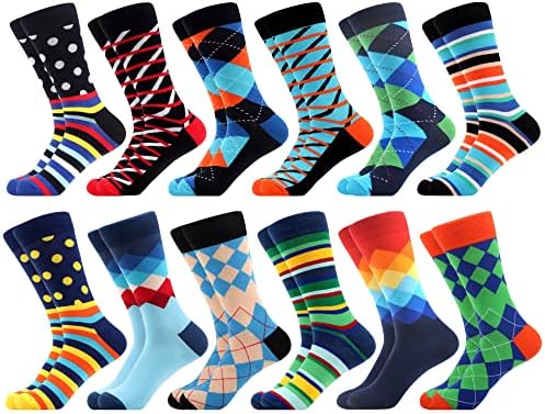 WeciBor Herren Socken aus gekämmter Baumwolle lustigen Motiven | 80 % Baumwolle Mehrfachpack, lustige Socken für den Alltag, originelles Geschenk, vielseitig einsetzbar, Weihnachts