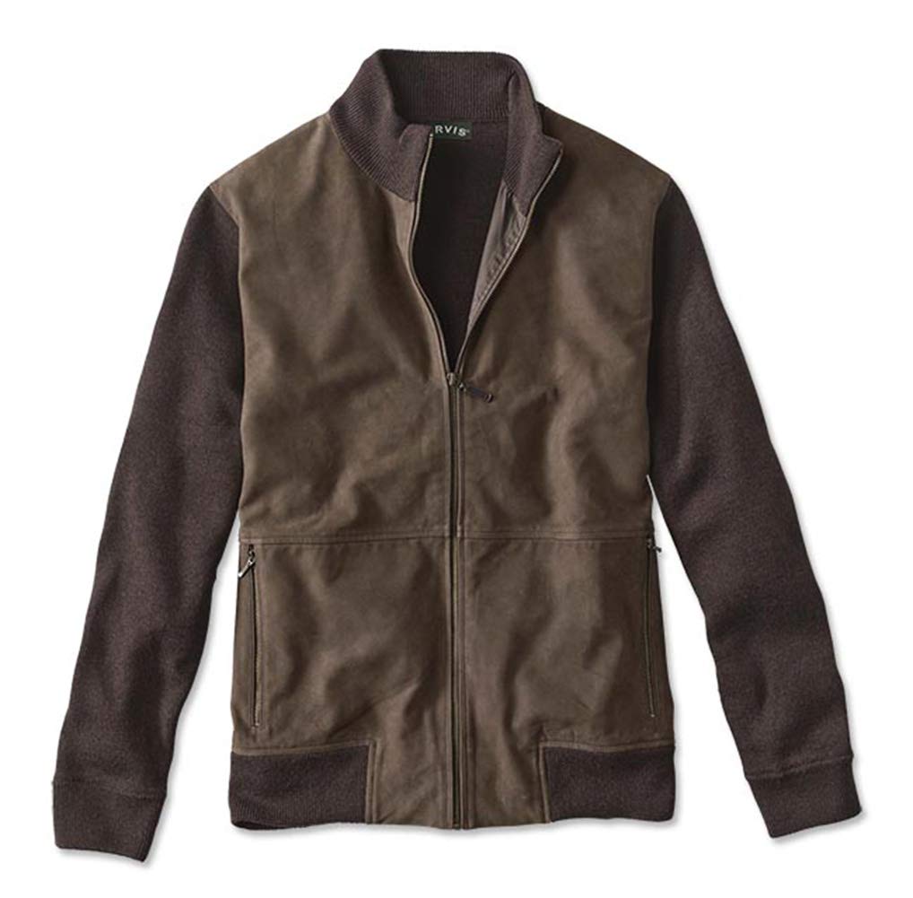 Men's Leather-Front Sweater