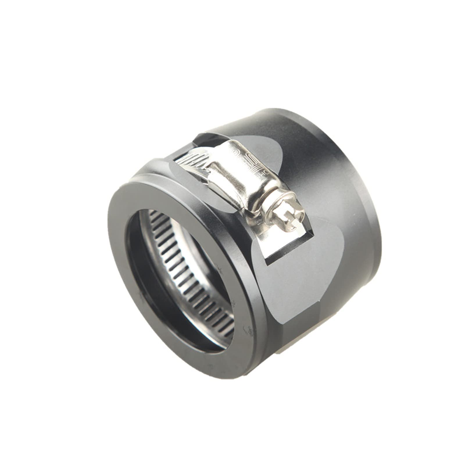 AdlerSpeed 30AN AN30 Hex Finisher Adapter Aluminum Fuel Line Hose Clamp Finisher Black