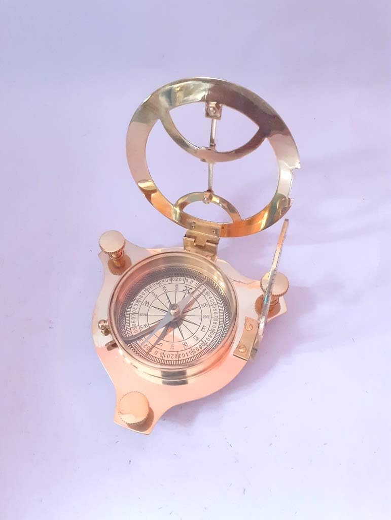 4 inch Brass Sundial Engrave Compass