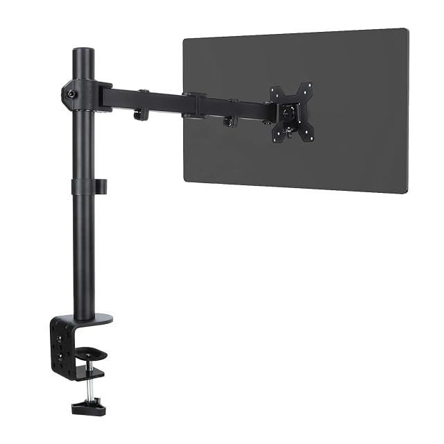 Single Monitor Desk Mount Heavy Duty Adjustable Monitor Stand for 13-32 Screen Monitor Arm Desk Mount Holds Up