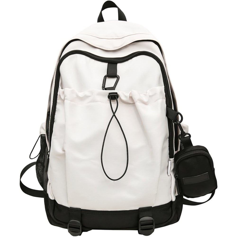 Sac à dos à cordon grand format style minimaliste pour ados actifs