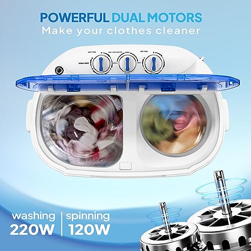 image for ROVSUN 11LBS Portable Washing Machine, Electric Washer and Dryer Combo