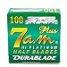 100 7AM HI- PLATINUM Straight Edge Razor Blades for Professional Barber Razors