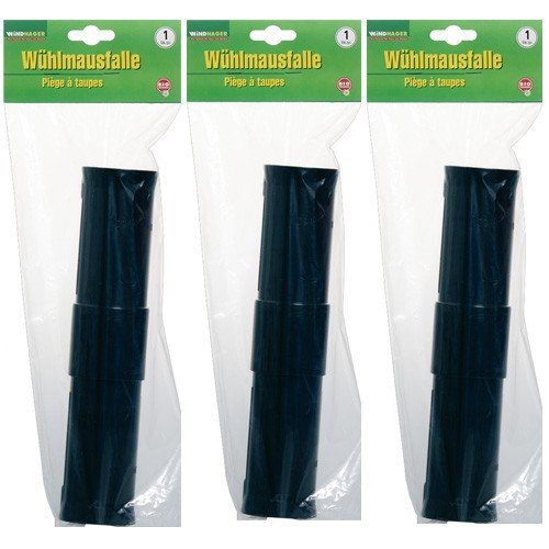 Preisvergleich Produktbild 3er Set Röhrenfalle Maulwurffalle Lebendfalle Wühlmausfalle 242
