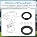 34120 RV Toilet Seal Kit Replacement Waste Ball Seal & Floor Base Gasket for Thetford Aqua-Magic Style Plus/Style Lite/Style II/Residence Toilets Stops Leaks & Odors, Easy No-Tool Installation