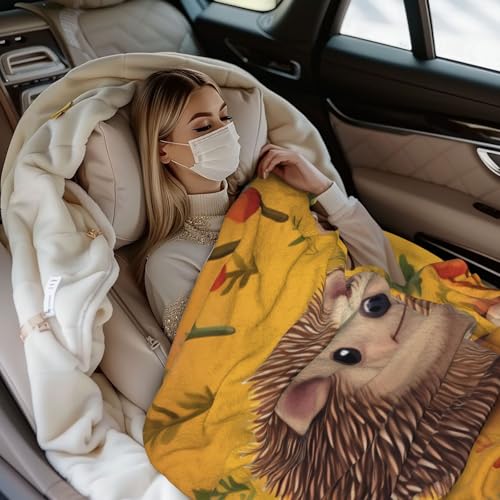 Fini les plaids lourds : couverture en flanelle légère hérisson - 8