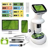 GEMUFO Microscope for Kids with 12 Slides, 200X-1000X,2.4