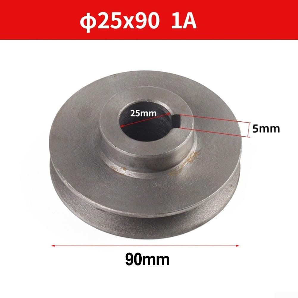Polea de correa trapezoidal en V de hierro fundido doble ranura 25x90 para motor