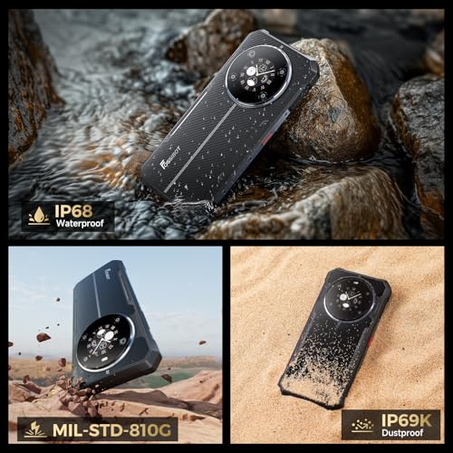 Image of F0SSiBOT F109S Unlocked Rugged Phone, 10600mAh Battery 24GB RAM 256GB ROM (2TB Exp.), 6.74 inch FHD+ & 1.32 inch Dual Screen Android 15 Smartphone, 50MP AI Camera, IP68 Military Cell Phone-T-Mobile