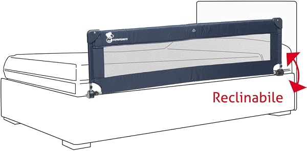 Foppapedretti Sponda da Letto Hoplà 150 cm, per bambini da 18 mesi a 5 anni, Fissaggio sotto materasso, Pieghevole e Trasportabile, Borsa da trasporto inclusa, Sicura e Protettiva, Sabbia - 3