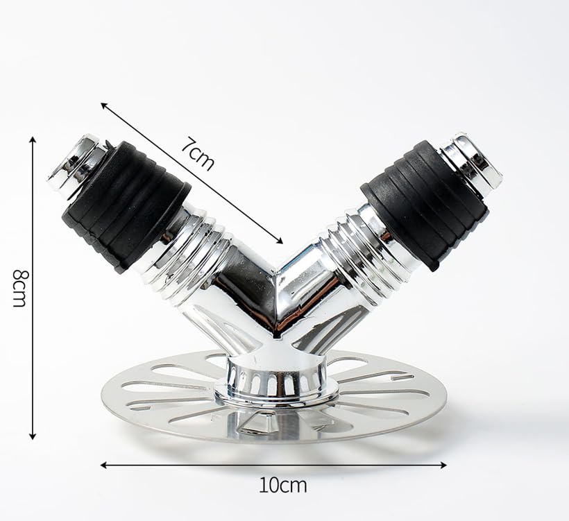 Image of Bathroom Floor Drain Connector | Water Drain Anti Core Overflow Elbow Outlet Pipe Connector for Washing Machine | Backflow Preventer Drainer (Y-Shape Ring)