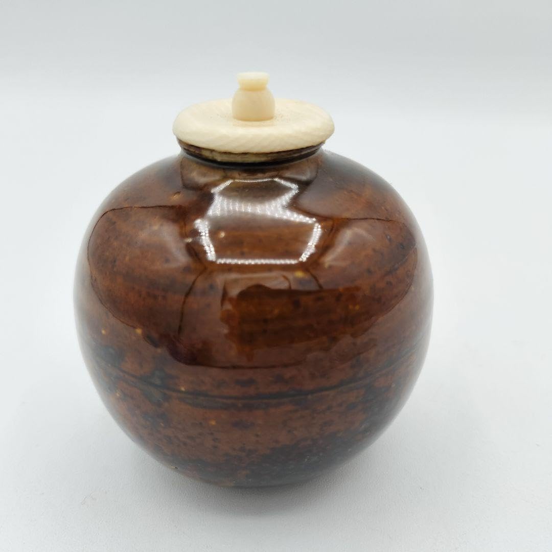 Amazon.co.jp: 820 文琳茶入 高取釉 定家純子 橋本喜竜 茶道具 Amazon.co.jp: 820 文琳茶入 高取釉 定家純子 橋本喜竜 茶道具