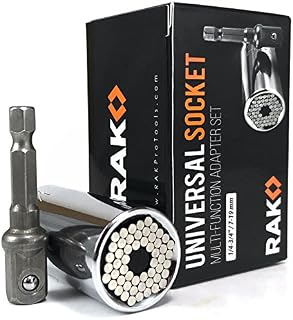 RAK Universal Socket Grip (7-19mm) Multi-Function Ratchet Wrench Power Drill Adapter 2Pc Set
