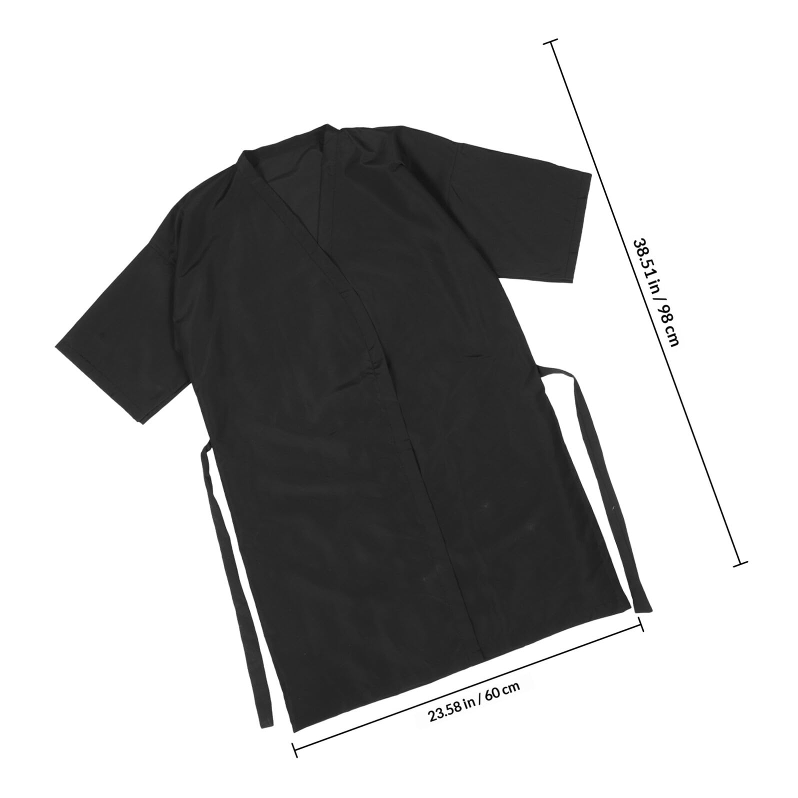 Mantellina per Tinta Chioma Kimono Parrucchiere Nero, Lavabile, Leggero