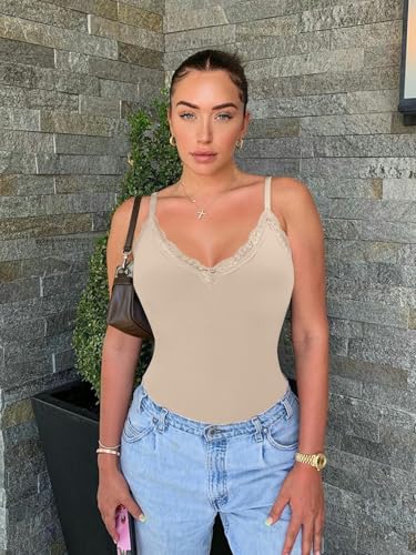 Image of EUYZOU Womens Tummy Control Shapewear Tank Tops Seamless V-Neck Compression Tank Tops Body Shaper Camisole