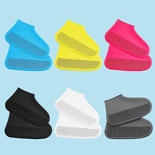 Cubiertas de silicona para zapatos en clima húmedo, sobrefundas reutilizables para adultos y niños, color rojo talla S miniatura 6