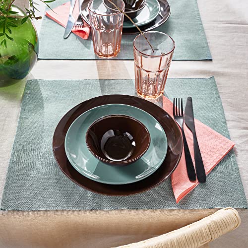 Set de table SVARTSENAP anti-tache vert bleu 35x45 cm pour table propre