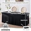 Amazon.com: leegleri 2 Pack Black Spandex Table Covers for 6 Foot ...