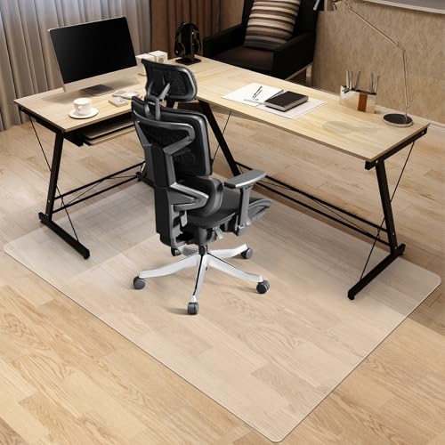 Kuyal Office Chair Mat for Hardwood Floor, 51'' x63'' Rectangle