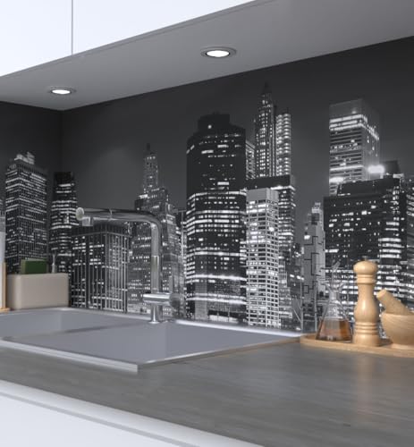 MyMaxxi Küchenrückwand selbstklebend - Matte, 0,4 mm Premium Spritzschutz Folie als günstige Alternative zu Glas, einfache Montage & leichte Reinigung - Motiv: Amerikanisches Panorama 340 x 60 cm
