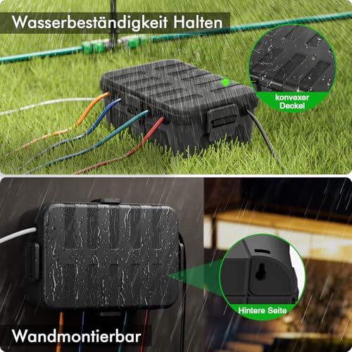 RESTMO große Kabelbox Wasserdicht, Elektrokasten für Verlängerungskabel – Ansicht 4