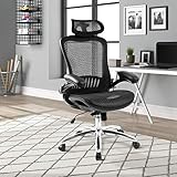 Ergonomic High Back Office Chair Lumbar Support Mesh Swivel Executive Computer Desk Chair with Adjustable Headrest for Teens/Adults,Black