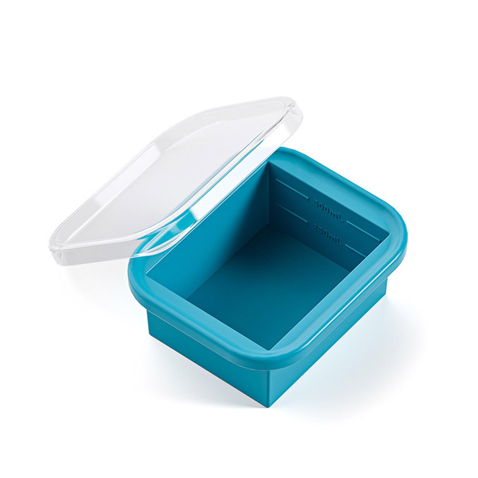 Snorvixre Soup Freezers Tray with Removable Lid Multipurpose Square Silicone Box for Refrigerator Organization Silicone Container