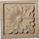 Ekena Millwork ROS05X05DGLW Large Dogwood Flower Square Rosette, 5 1/8