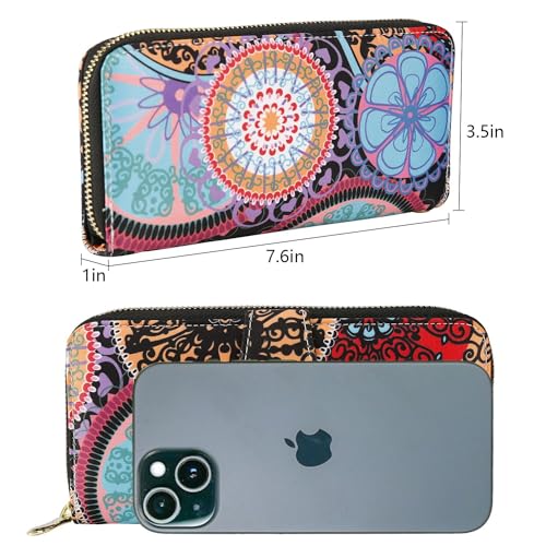 LOVESHE Women Wallet Card RFID For Womens Holder Blocking Credit Small Zipper Purse Pocket Bifold Slim Coin ID Ladies Wristlet Clutch Large Capacity Window Case Travel Zip Women's