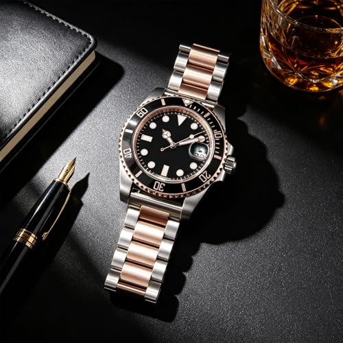 Image of BINLUN Stainless Steel Watch Band Replacement Brushed Finish Metal Watch Straps for Men and Women 20mm /22mm /24mm