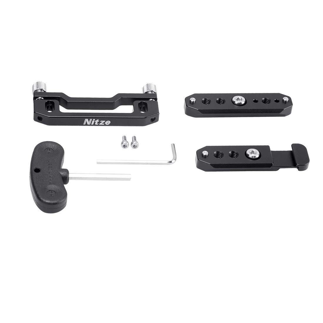 Nitze Mounting Plates Kit für Atomos Ninja V/Ninja V+, Ninja V Montageplatten Kit Einschließlich NATO Schienen und HDMI Kabelklemme – Ninja V-MPKIT