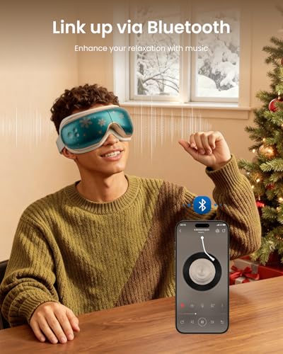 Image of RENPHO Eyeris 1 Eye Massager with Heat, Relaxing Birthday Gifts for Men Women, Smart Eye Mask for Dry Eyes Relax, Eye Strain