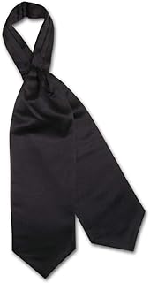 ASCOT Solid BLACK Color Cravat Men's Neck Tie