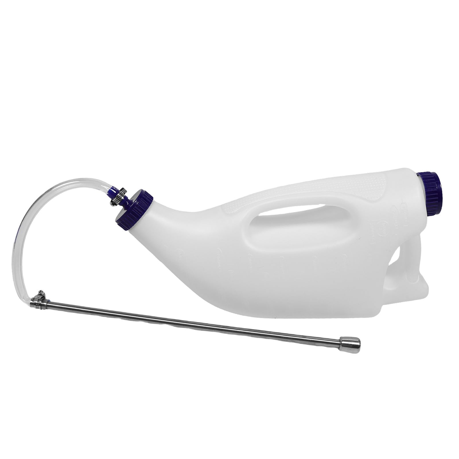 Biberon per Vitelli 4l in Plastica Bianco per Farm | Adatto a Agnelli e Vitelli, Struttura Lattice Resistente All'usura, Accessorio da Allevamento per Uso Agricolo