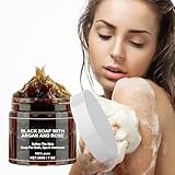 Multi-Application: Perfect for daily use. Black soap can be used to clean the whole skin, you can use it on face, hands, neck, areas, inner thighs and armpits.