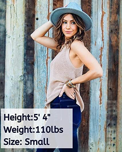 SySea Womens Summer Loose Knit Shirts Sleeveless Halter Neck Sweater Tank Tops - Image 4