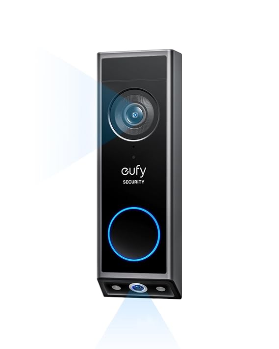 eufy Security Video Doorbell E340, 2K Full HD Dual Cameras & Head-to-Toe View, Doorbell Camera W...