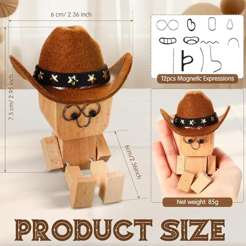 Figura de batido de madera decorativa con resorte para mesa de salón y dormitorio 3